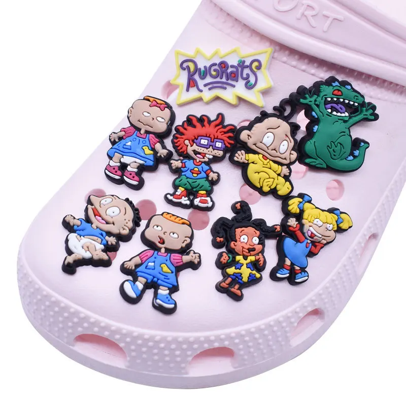 11Pcs Cartoon PVC Shoe Charms Accessories Fit Clogs Sandals Garden Shoes Decoration Buckle Kids Party X-mas Gifts