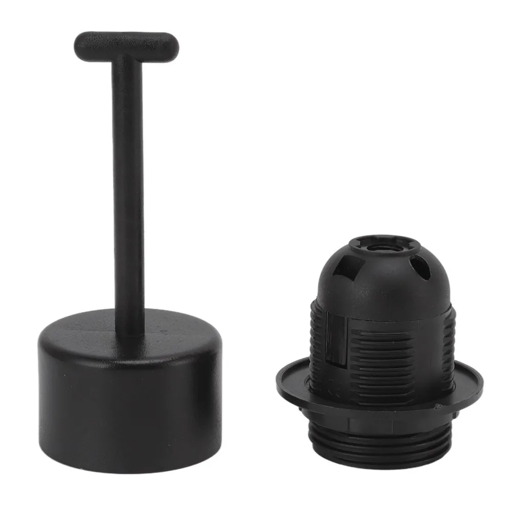 10PCS Safe E27 Light Base Socket Black White Lamp Socket ABS Light Socket Base Home Lighting