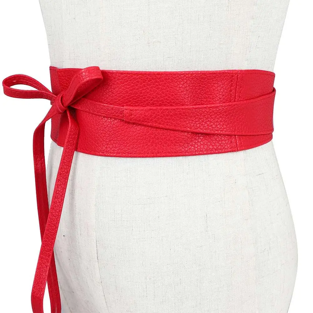 

Cummerbunds Dress Accessories for Female Dress Belt Wide Self Tie Wrap Around Waist Band Elegant Bow Belt Ladies Girls Belt