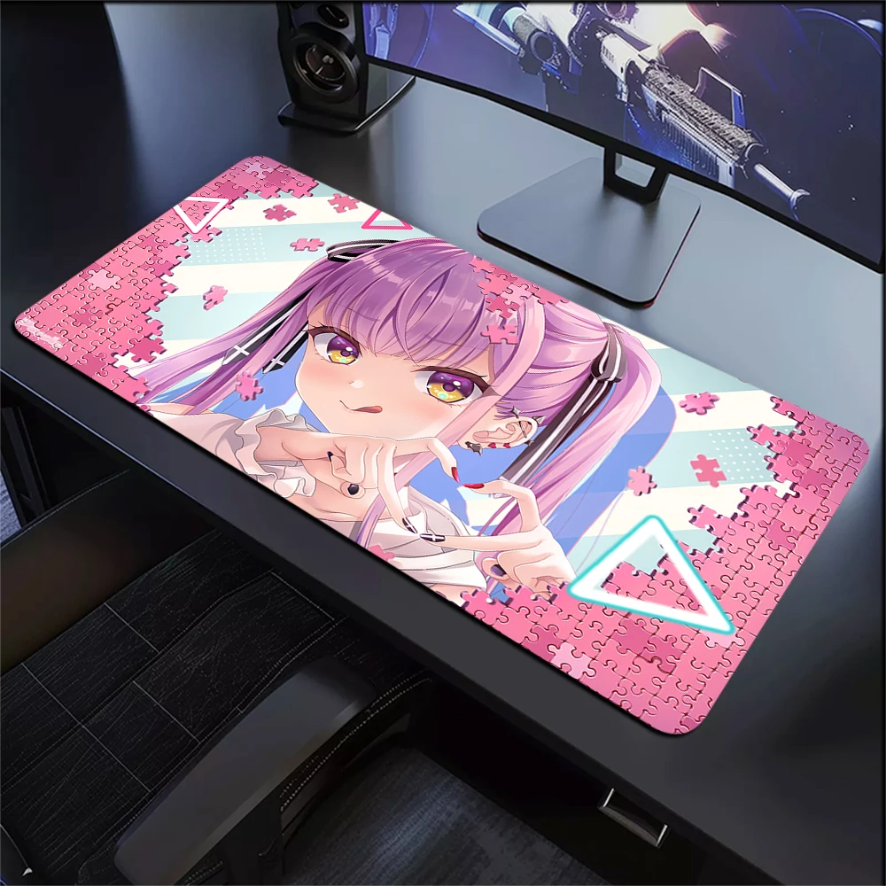 

Anime Girl Large Mouse Pad XXL Computer Laptop Non-Slip Game Mousepad Cute Rubber Keyboard Mouse Mat 900x400mm Kawaii Desk Mat