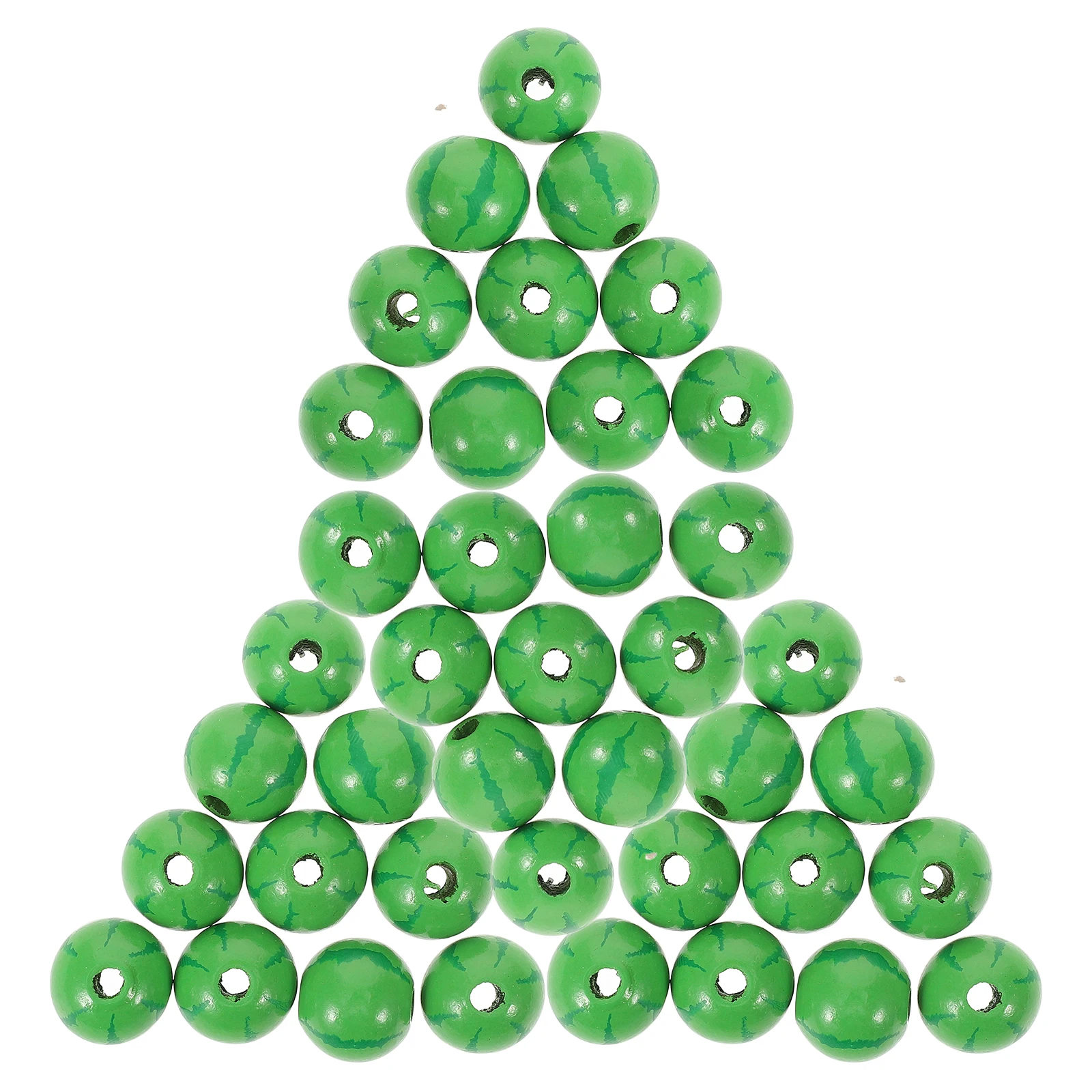 

50pcs Watermelon Decorative Wooden Diy Spacer Beads For Jewelry Making Bracelet Necklace Crafts Hair Accessories Small Round