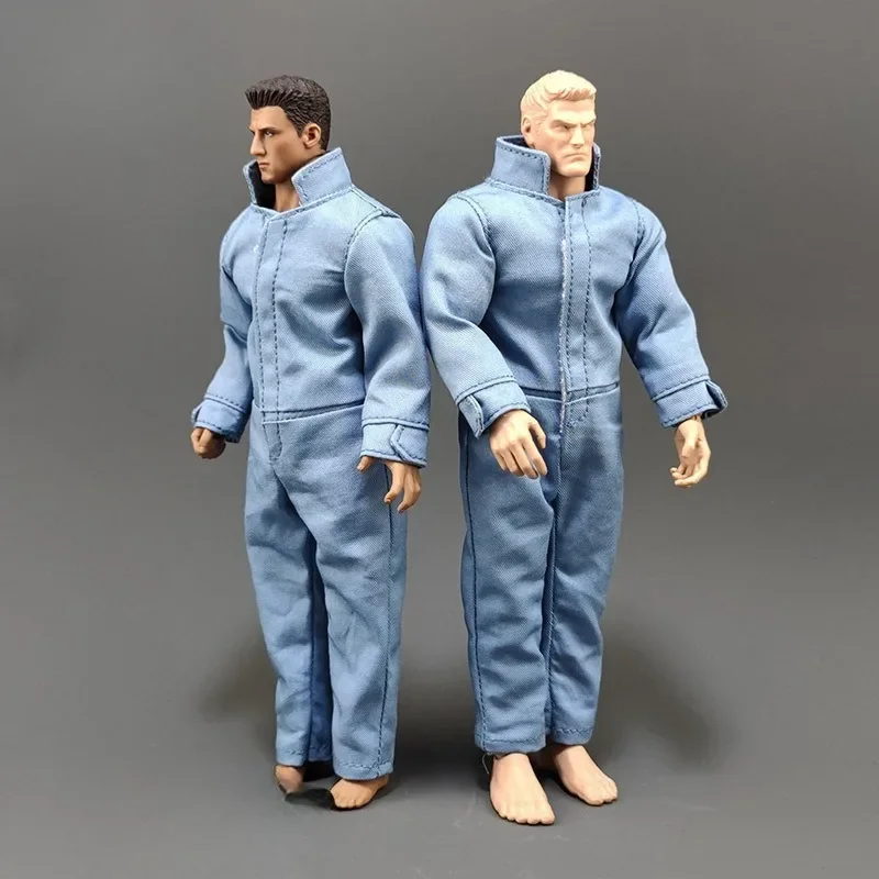 بدلة للجسم فضفاضة نقية باللون الأزرق للرجال بمقياس 1/12 نموذج ملابس الجنود لشخصيات الحركة مقاس 6 بوصات GWToys جسم قوي