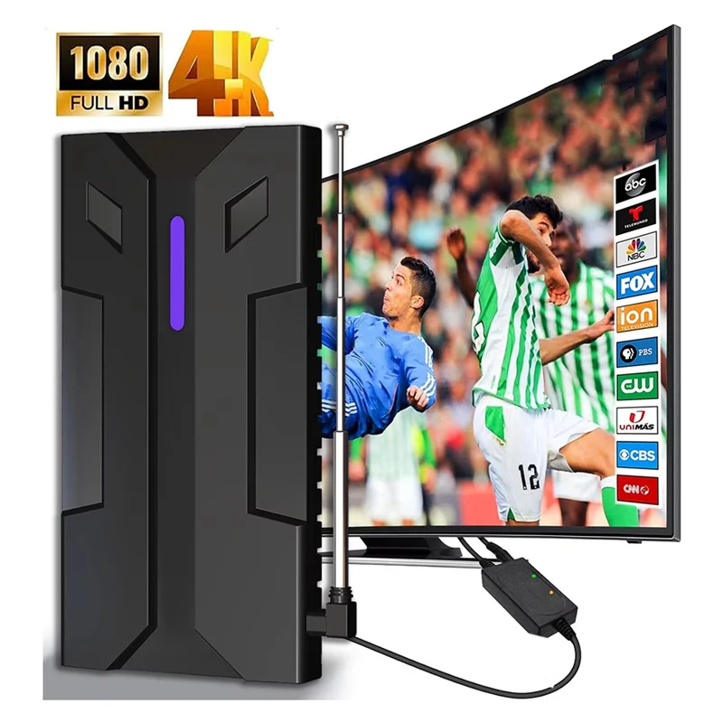 ABJF-DVBT2 ТВ-антенна Открытый сильный сигнал HDTV HD 4K Полный ТВ-усилитель сигнала Мощная цифровая антенна для телевизора дальнего действия