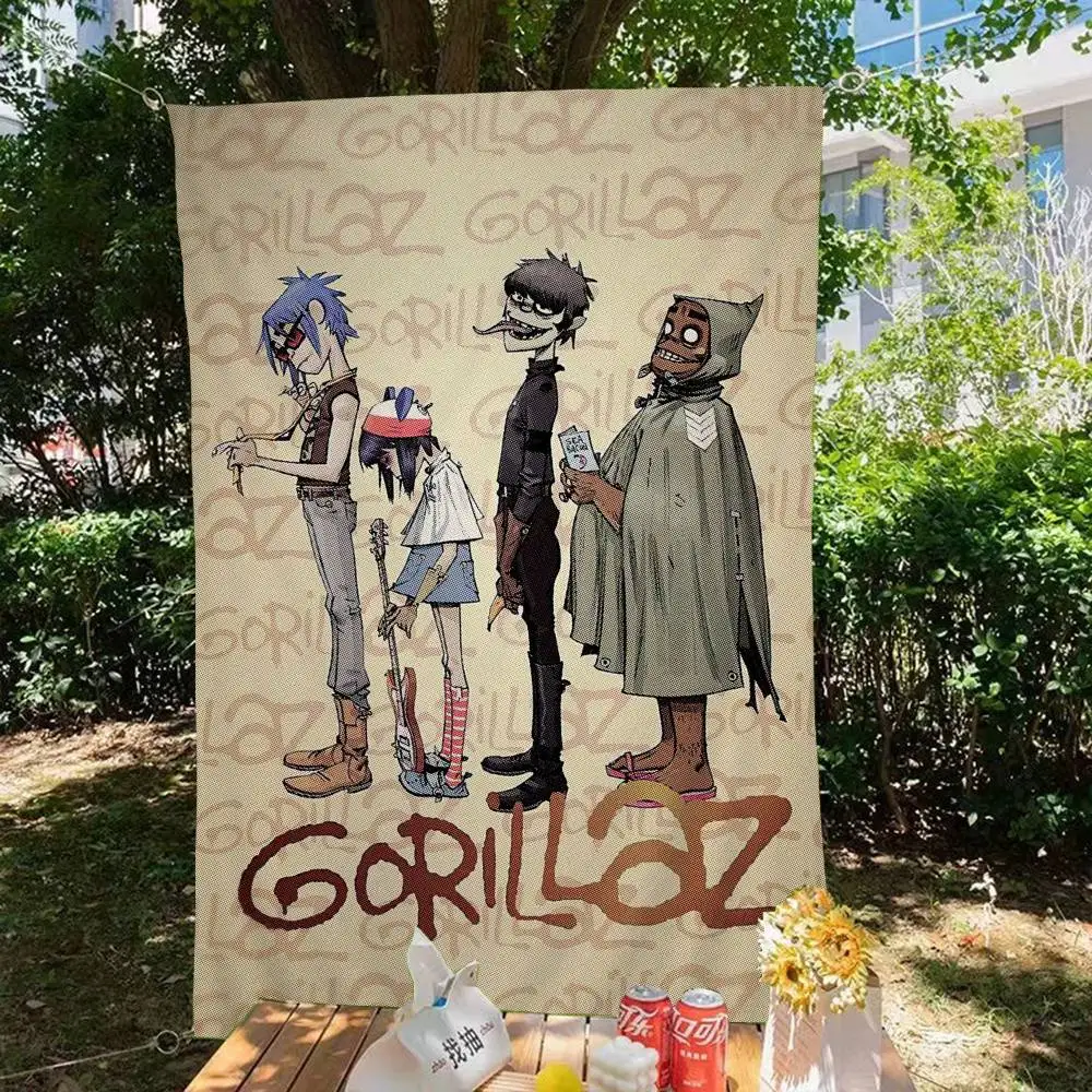 Music G-Gorillaz Family Gatherings Outdoor Atmosphere Flags Camping Decorations Banners