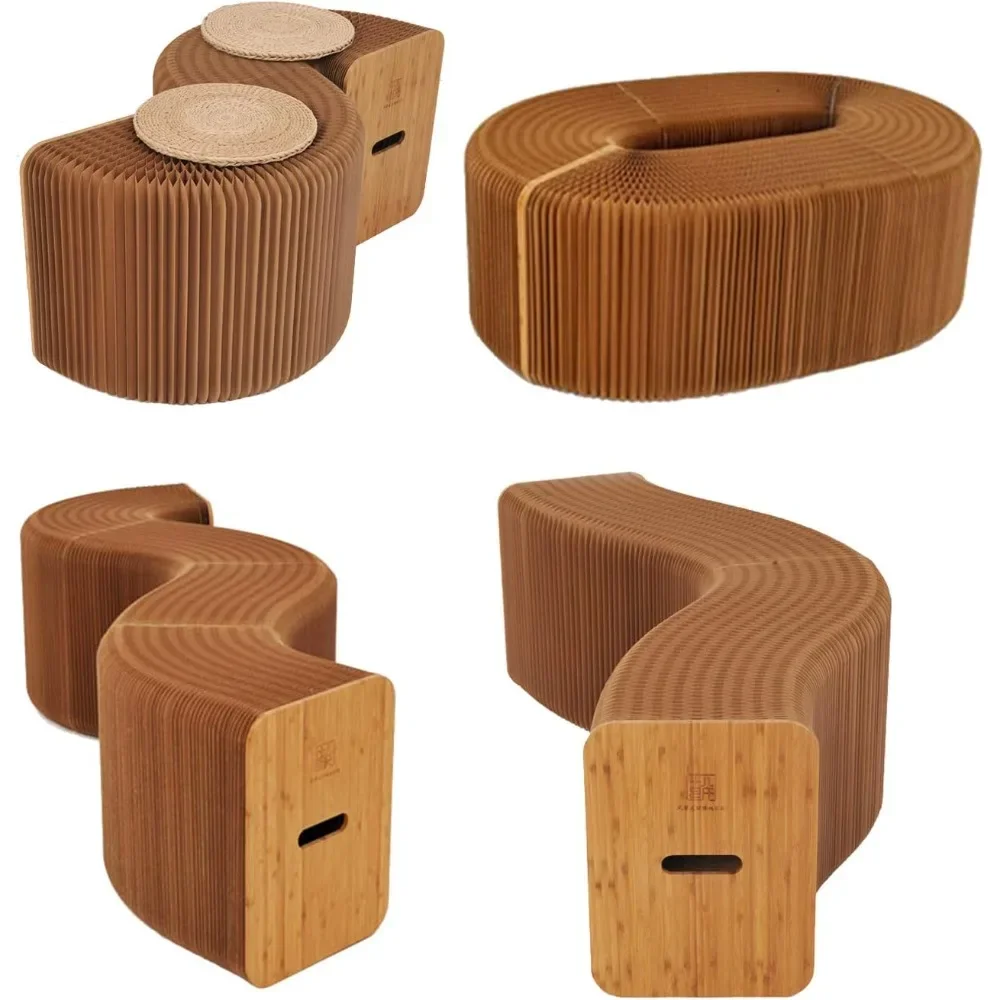 Home Furniture Softeating Kraft Paper Relaxing Foot Stool-Fashion Paper Design, Ideal for School, Kitchen ,Living & Dining Room