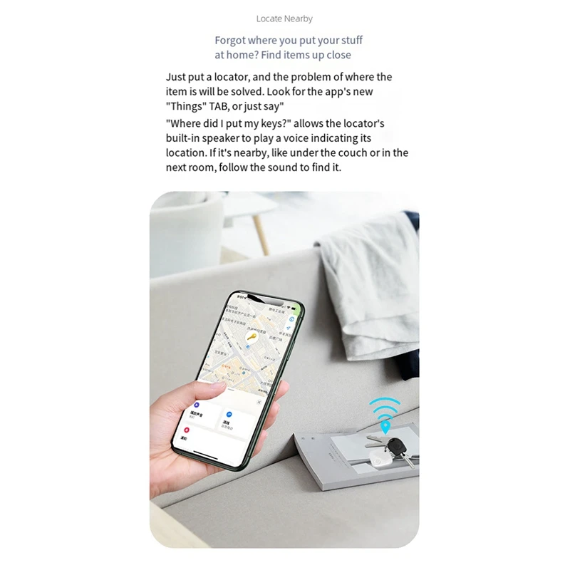 ミニGPSロケーター,Bluetooth,キー,財布,スーツケース,荷物,ペットファインダー用の紛失防止アラーム,Apple findで動作します