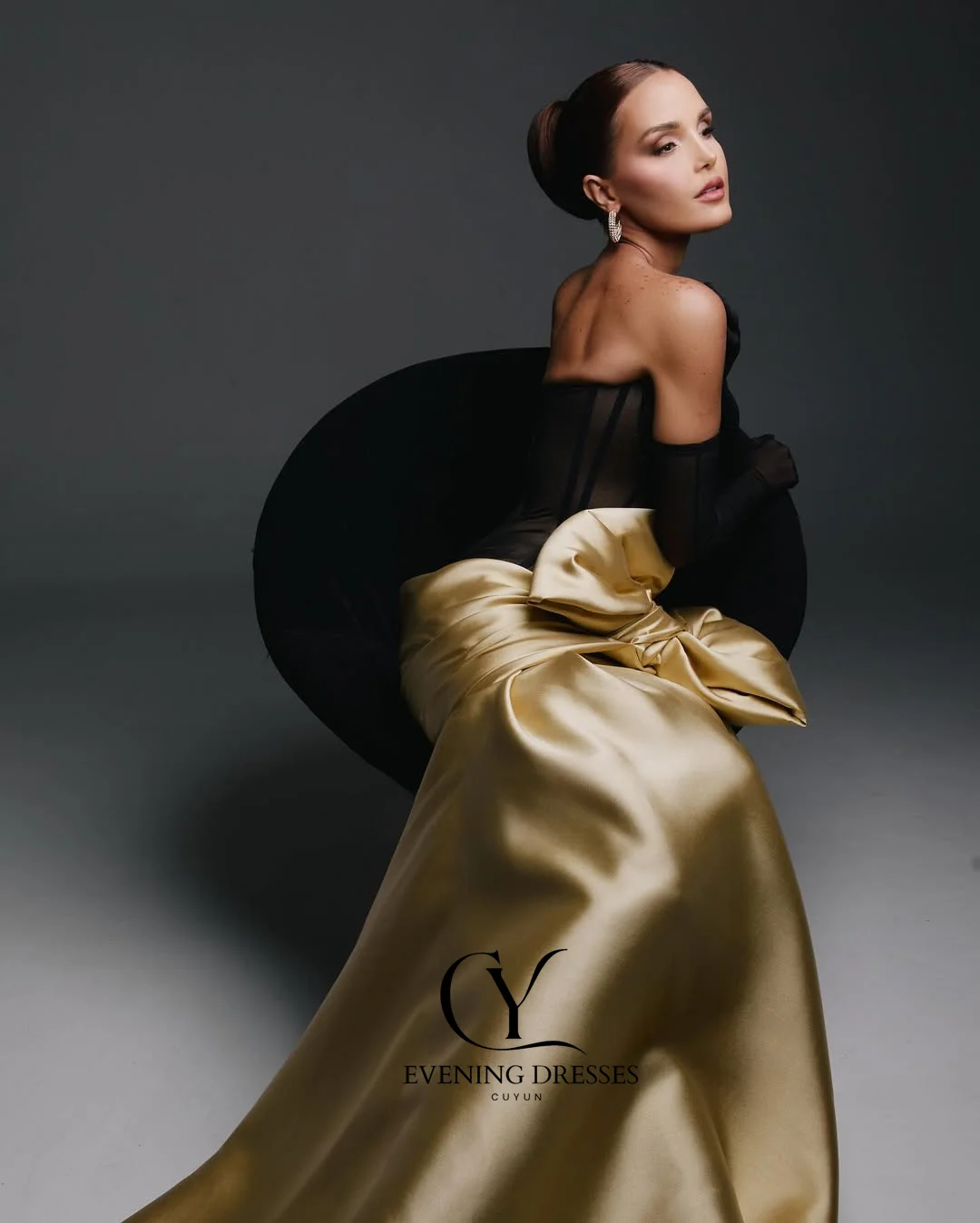 Suknia wieczorowa CUYUN, syreni krój, seksowna, bez ramiączek, długa suknia balowa z iluzją, z kokardą, suknia na wesele, szyta na miarę, damska suknia na przyjęcie, suknia galowa.