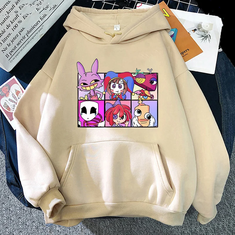 2025 Pomni The Jester Ramen THE AMAZING DIGITAL CIRCUS Hoodies Printing Sweatshirts Men/Women Clothes Long Sleeve Winter Hoody