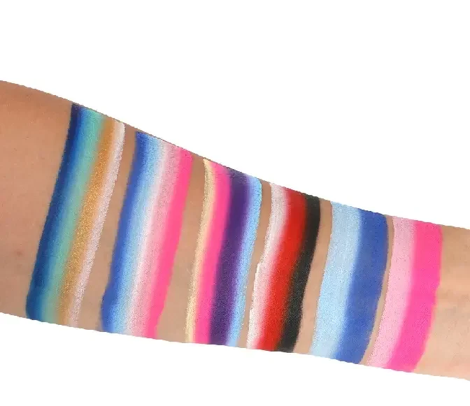 لوحة ألوان للوجه مكونة من 12 شبكة مع فرش ولوحات مائية للهالوين، لوحة جسم عيد الميلاد للبالغين والأطفال