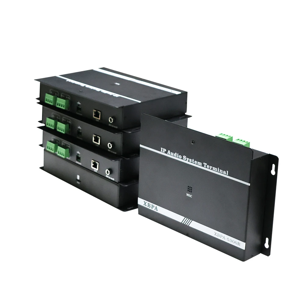 Wall-Mounted IP Network Broadcast Terminal Amplifier 30Wx2 Stereo Output Remote APP Control Two-Way Intercom Video Decoder