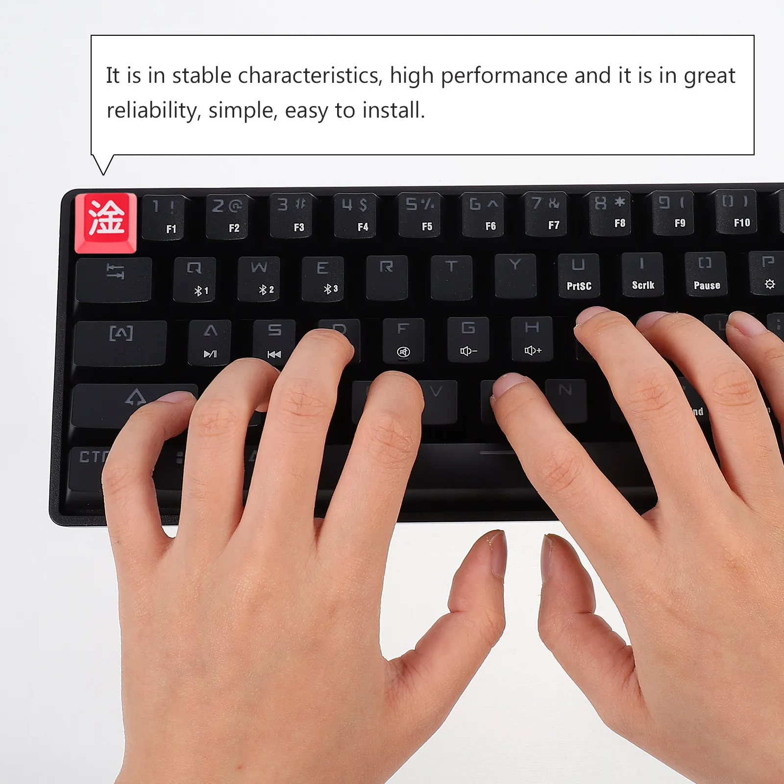 Esc Mechanical Keyboard Key Cap ABS Durable Replacement for Pc Gaming Keyboard Shine Through Keycap Key Caps Replacement Keycap