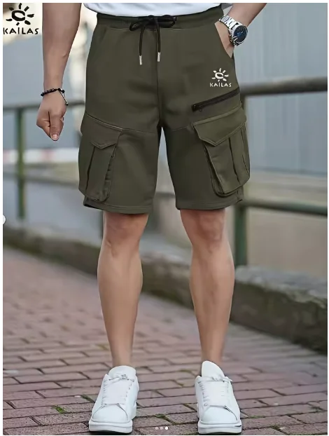 

Men's Multi Pocket Casual Shorts 2025 Summer Trend Men's Cargo pants Paris Street Male Multifunctional Loose Sports Shorts