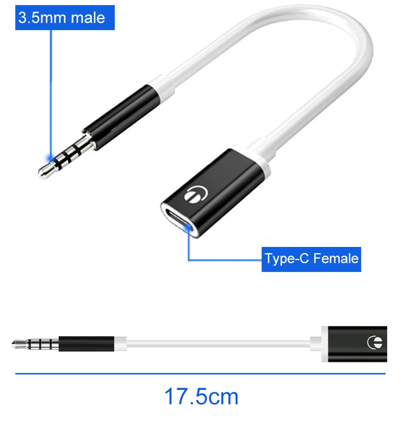 1 unidad de conector de Audio auxiliar de 3,5mm, auriculares estéreo con división de Audio, Cable adaptador doble para teléfono IOS Android MP3