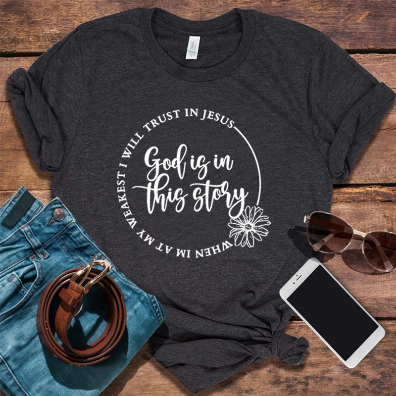 

God Women Clothing Christian Shirt Short Sleeve Religious Shirt Inspirational Shirt Christian Shirt Bible Shirt for Women