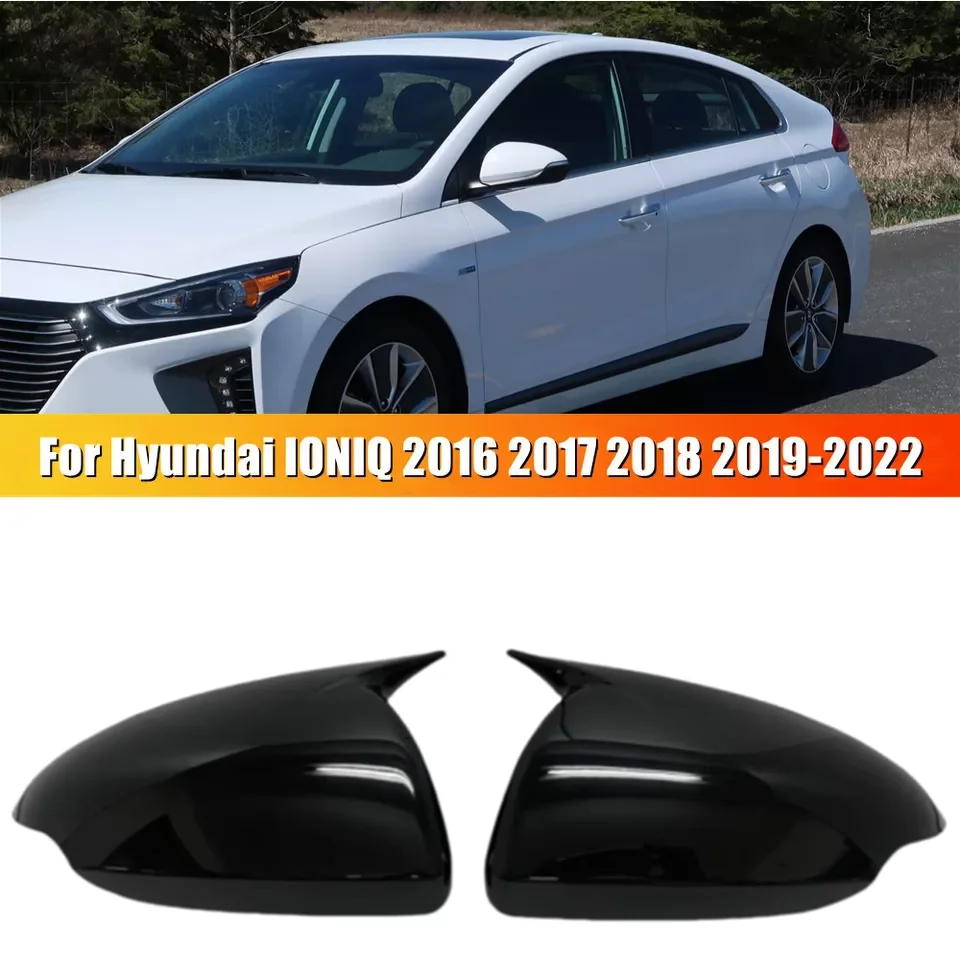 

Horn Car Rearview Side Mirror Cover For Hyundai IONIQ 2016 - 2022 Wing Cap Exterior Door Rear View mirror cover Car Accessories
