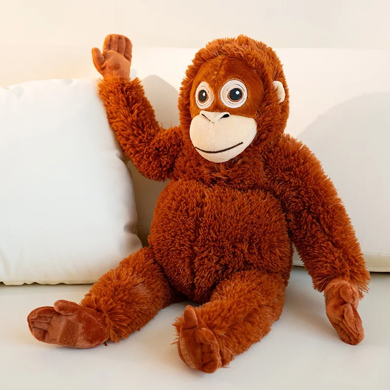 Jouet en peluche ajuster ille de dessin animé pour enfants, chimpanzés, singe, animal en peluche doux, beurre, mignon, décoration de la maison, cadeau pour garçon, simulation, nouveau