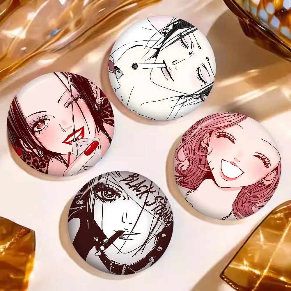 Anime Nana Osaki Ai Yazawa Creative Tinplate Soft Button Pins Animal Icon Brooch Lapel Backpack Badge Accessories Pin