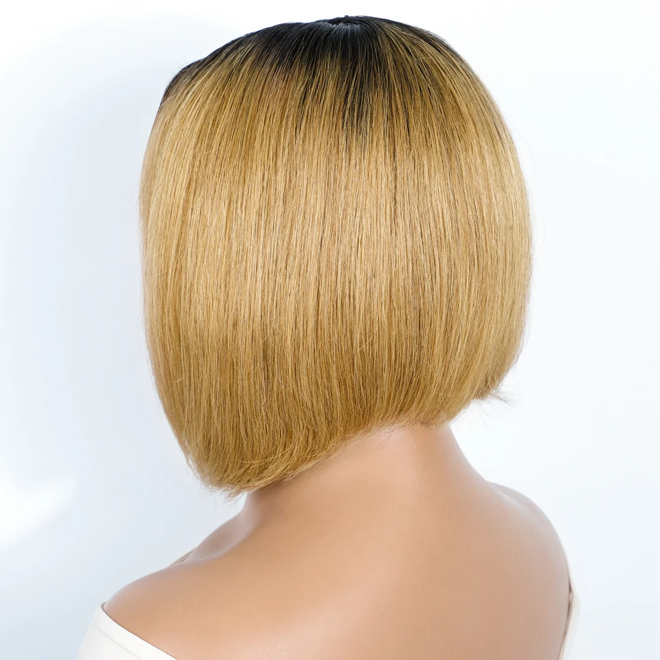 Peruca Bob Loiro Ombré Rebecca 4x1 Lace Front - usage example