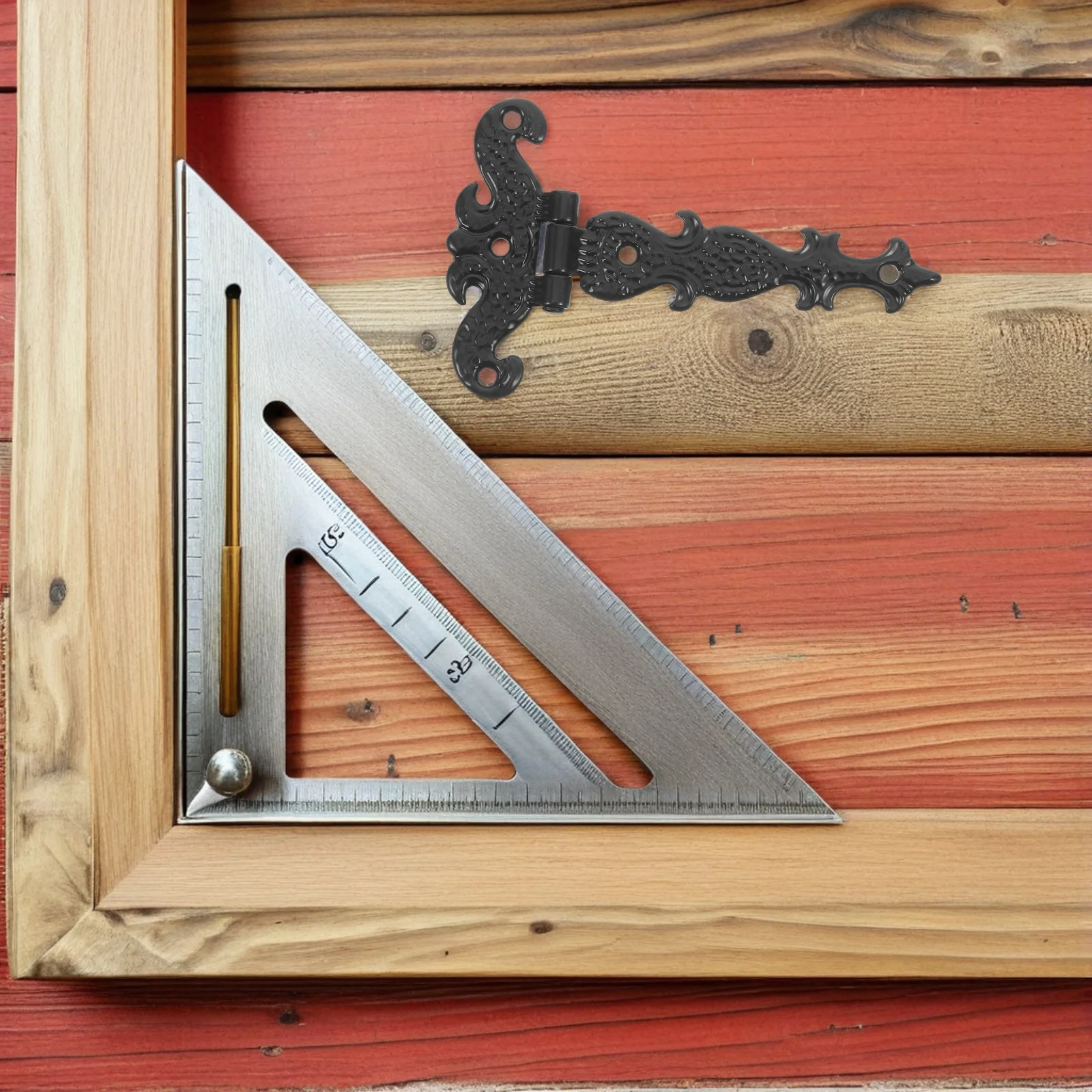 

4Pcs Vintage Hinges Zinc Alloy Hammered Texture Finish Decorative Cabinet Furniture Hinges for Jewelry Box Wooden Chest