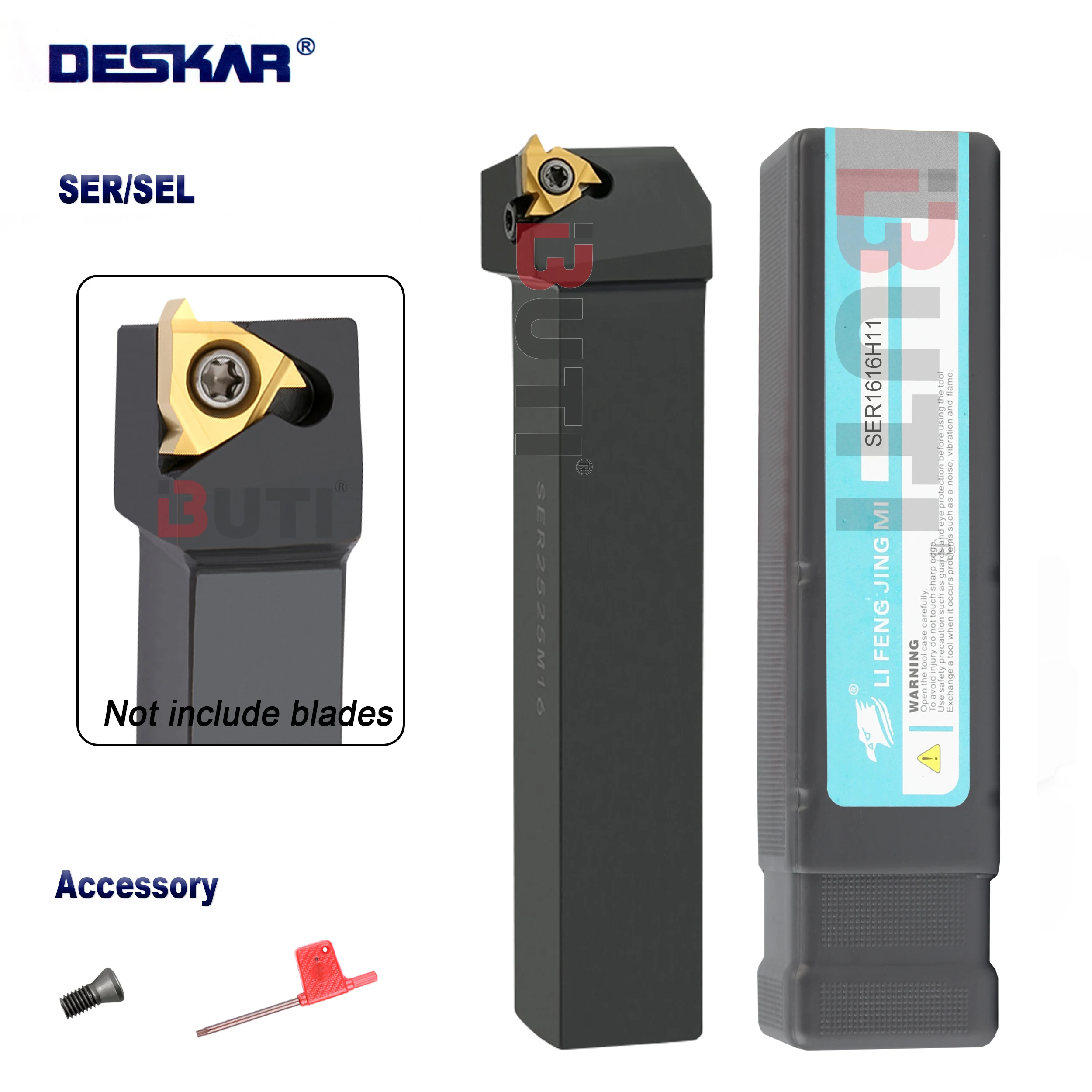 

DESKAR 100% Original Threading Turning Tool Holder SER/L1010 1212 1616 2020 2525 CNC Lathe Thread Cutting Cutter Arbor For 16ER