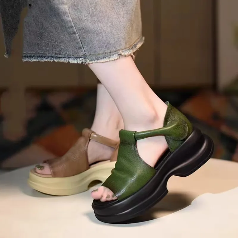 Sommer Damen Weichsohlige Rutschfeste Römersandalen, Hohle Dicksohlige Offene Zehen Strandpantoffeln, Mädchen Freizeitsandalen, Freizeitschuhe