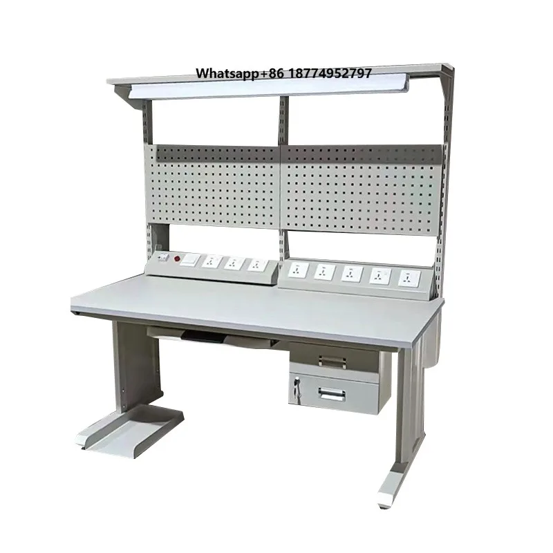 Leenol Assembly Line Inspection Work Table Adjustable ESD Wooden Workbench