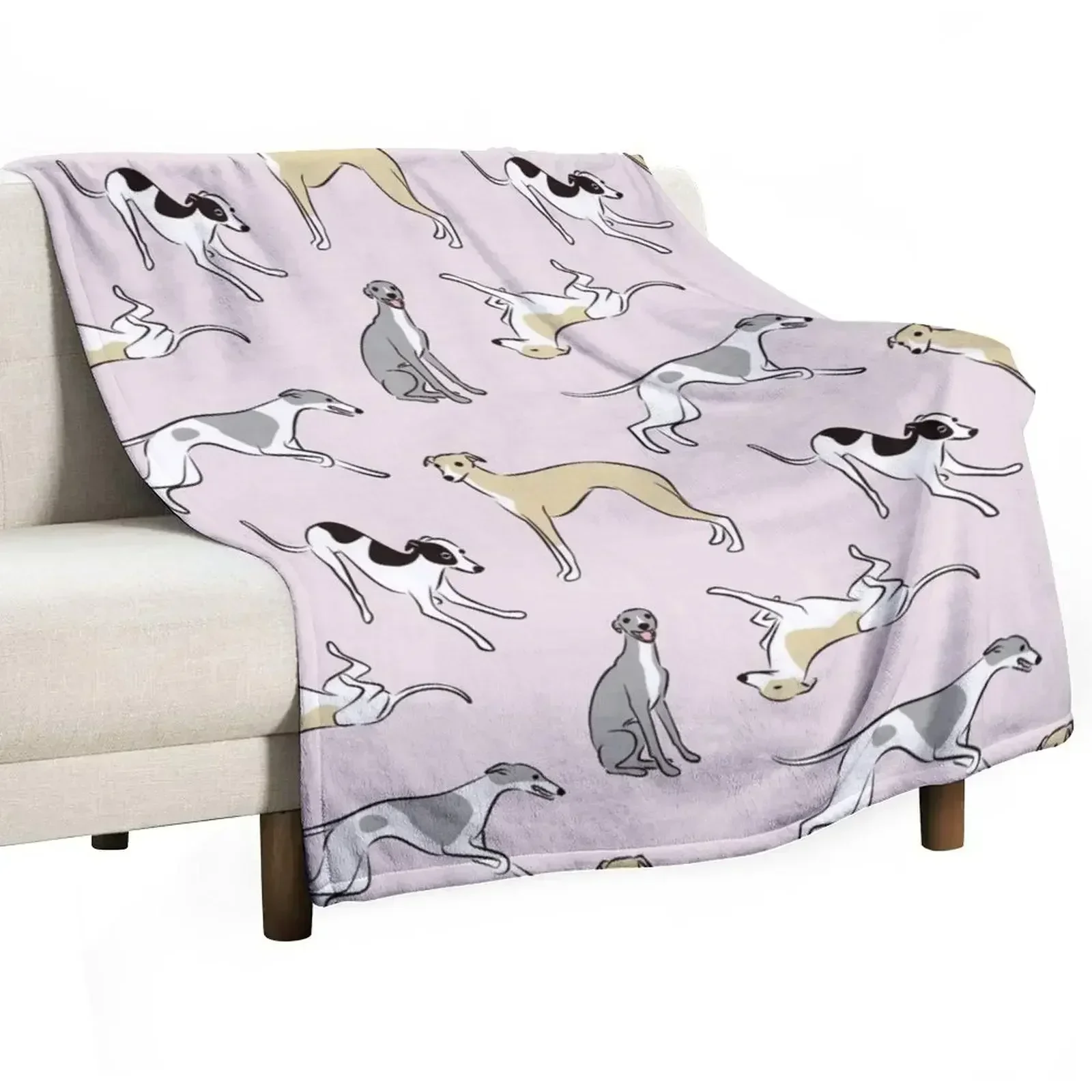 

Sighthound Pink Throw Blanket For Sofa Thin Flannels Decorative Throw Camping Blankets