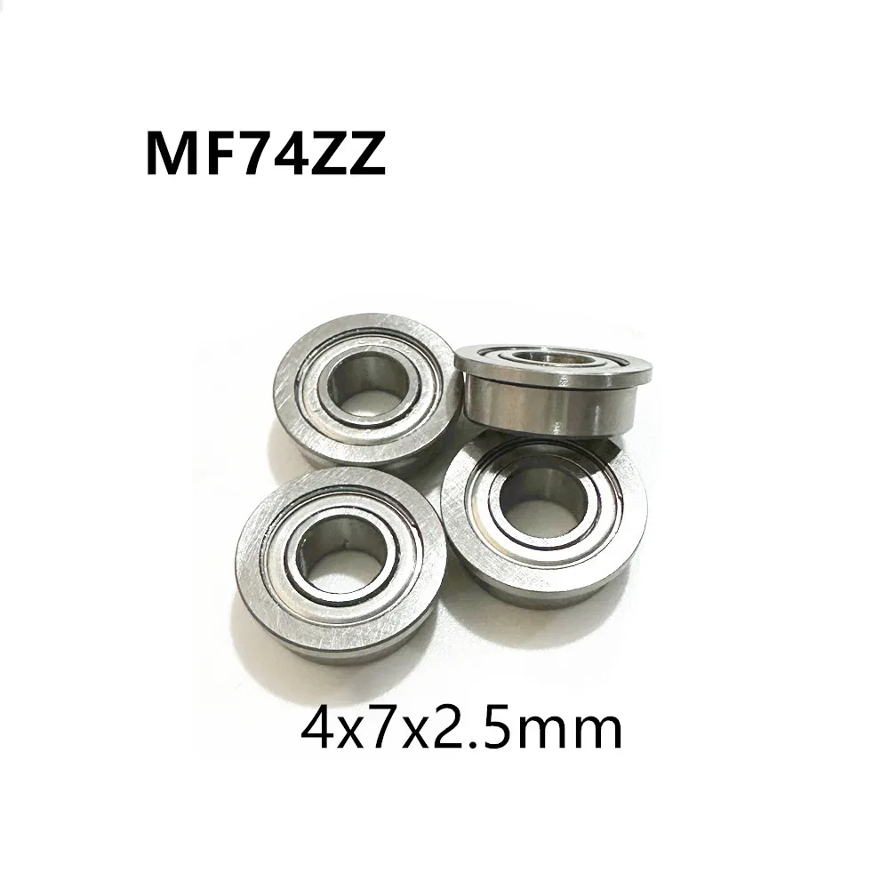 MF74ZZ F674ZZ 4x7x2.5mm Flange Bearings Miniature Deep Groove Ball Bearing