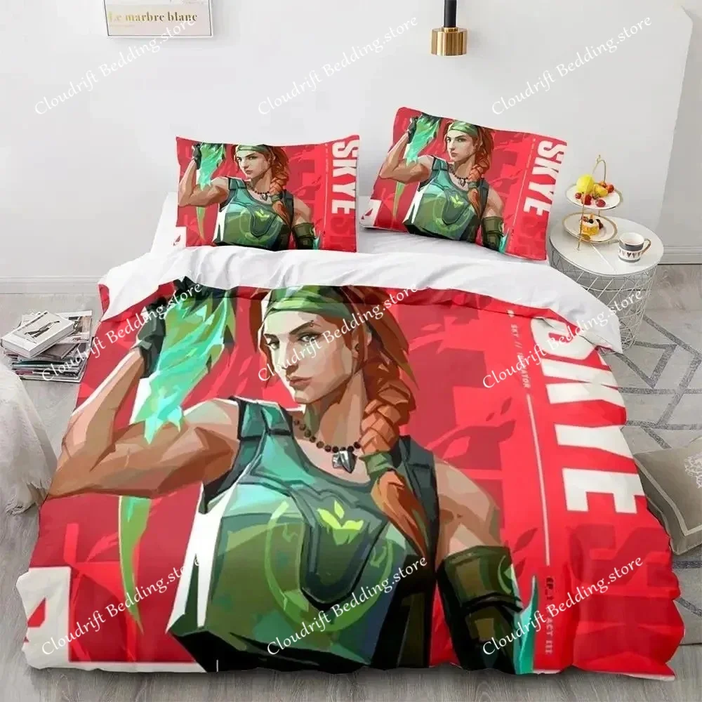 Valorant Boys Bedroom Bedding Set Single Twin Full Queen King Size Aldult Duvet cover 3D Print Anime