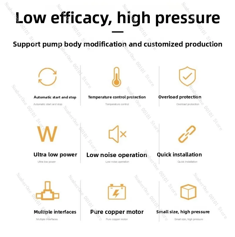 42 Models Diaphragm Pump RV Water DC Booster Yacht Water High Pressure Self-priming RV Pump