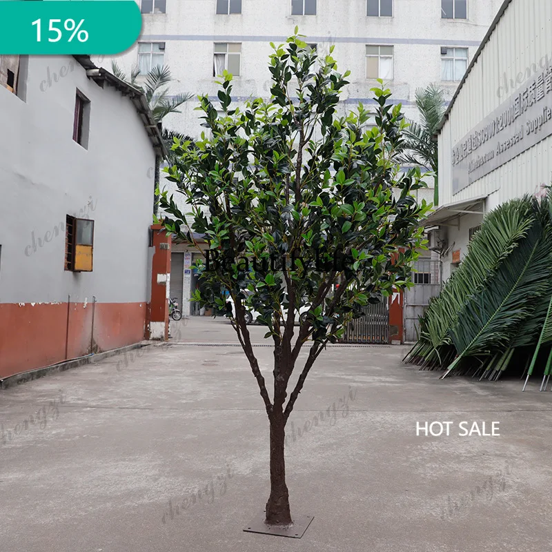X173 simulated camellia tree indoor and outdoor decoration fake plant new landscaping simulated green plant