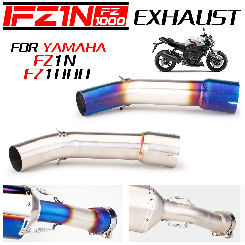 Slip on For Yamaha FZ1N FZ1000 exhaust system modified stainless steel mid link pipe connect 51mm exhaust muffler