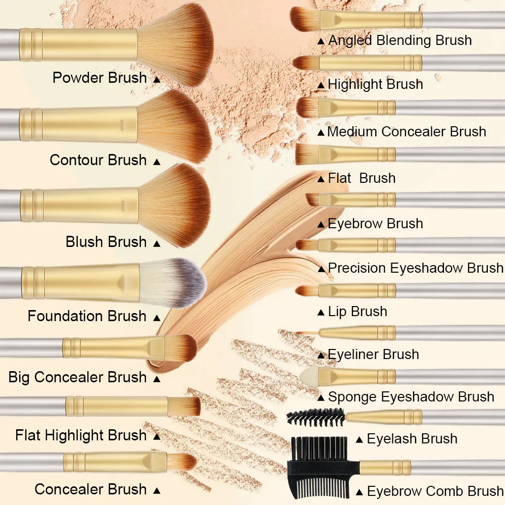 مجموعة فرش مكياج ناعمة منفوشة احترافية لمستحضرات التجميل وبودرة ظلال العيون كابوكي ومزج المكياج وأداة التجميل #6