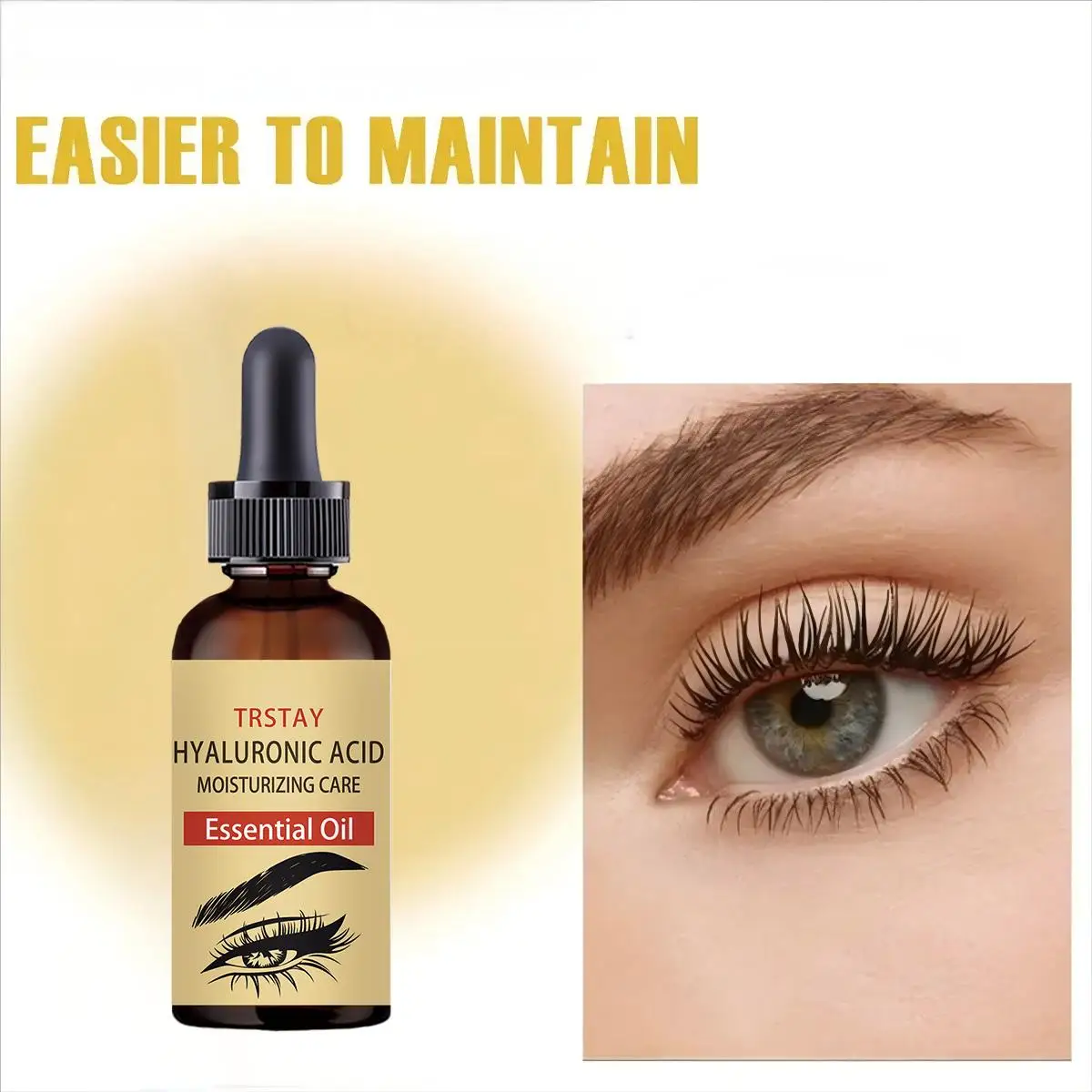 Moisturizing care solution rich in vitamin C for eyelash growth, making you beautiful and charming.