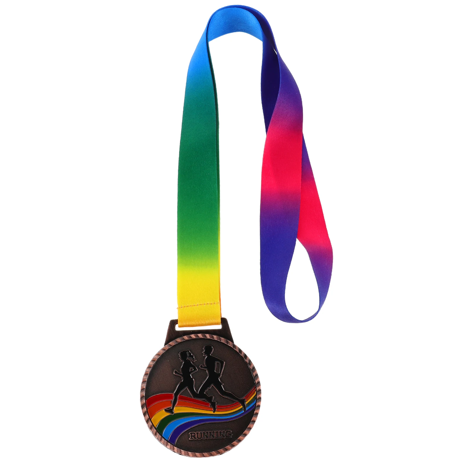 

Outdoor Marathon Medal Athletics Award Medals with Neck Ribbon Customized Fitness