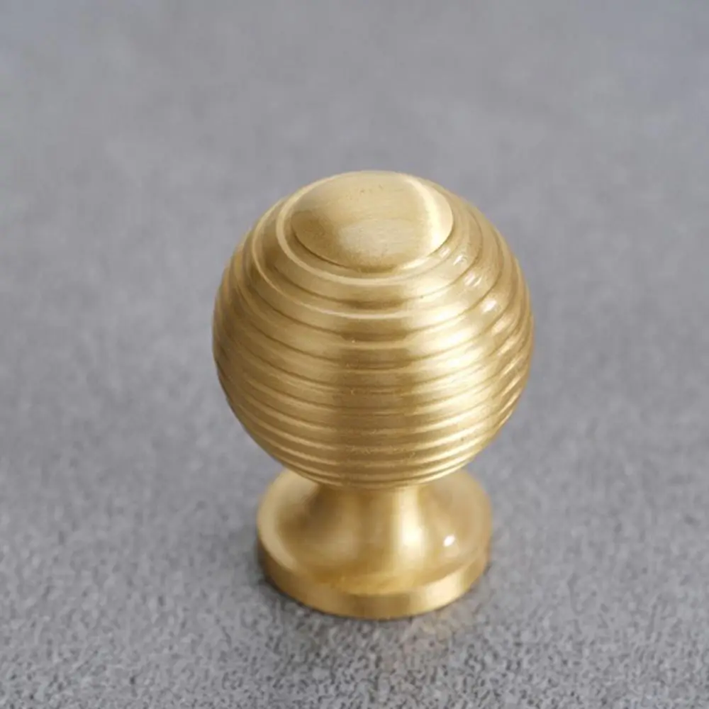 Solid Brass Furniture Handles Antique Bronze Finish Brushed Antique Brass Drawer Knobs Single-Hole Mounting Long Handle Design