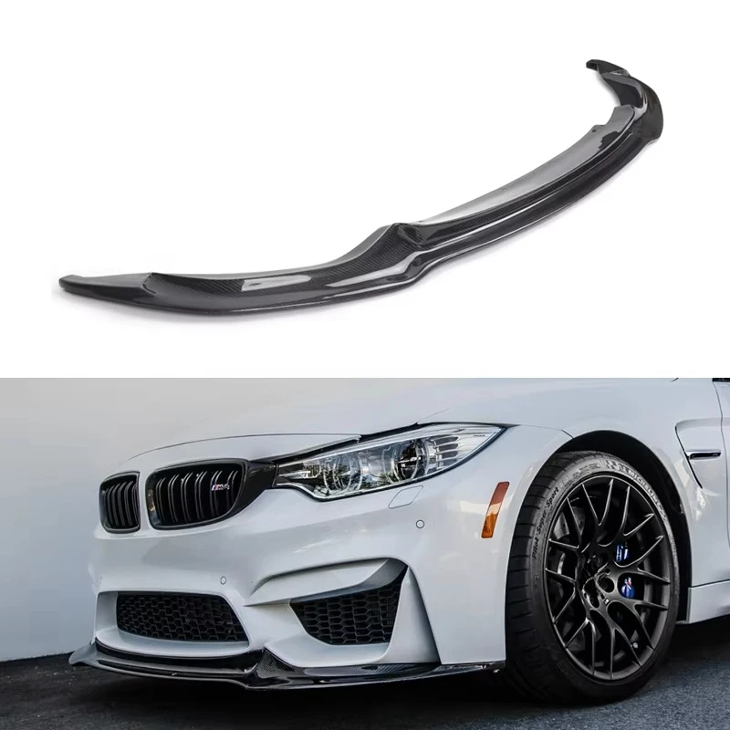 Carbon Fiber Front Lip Bumper Spoiler For BMW F80 M3 F82 F83 M4 2014‑2018 Sedan Coupe Convertible Auto Exterior Accessories