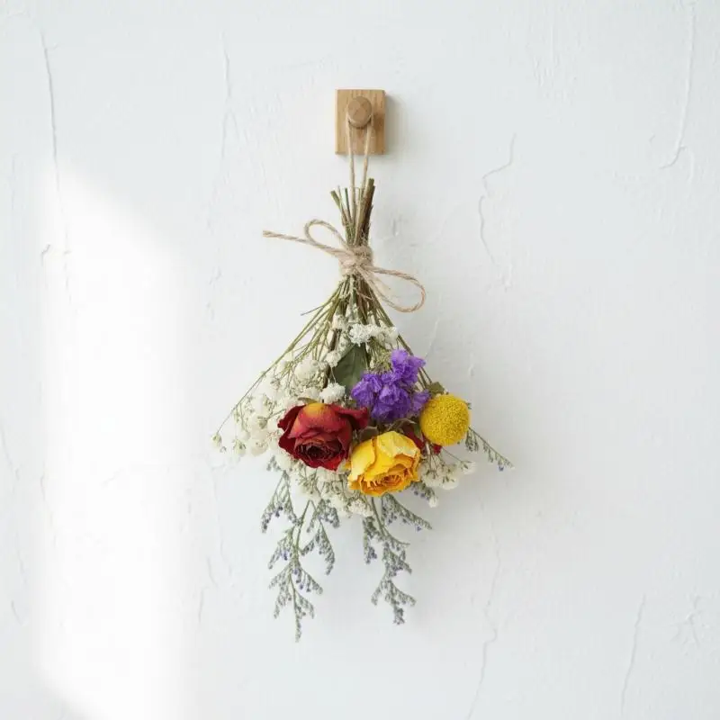 Ramillete de Flores Secas Naturales Mini para Pajeros de Boda, 1 Unidad, Corsage Hecho a Mano para Damas de Honor, Regalo Rústico para Eventos