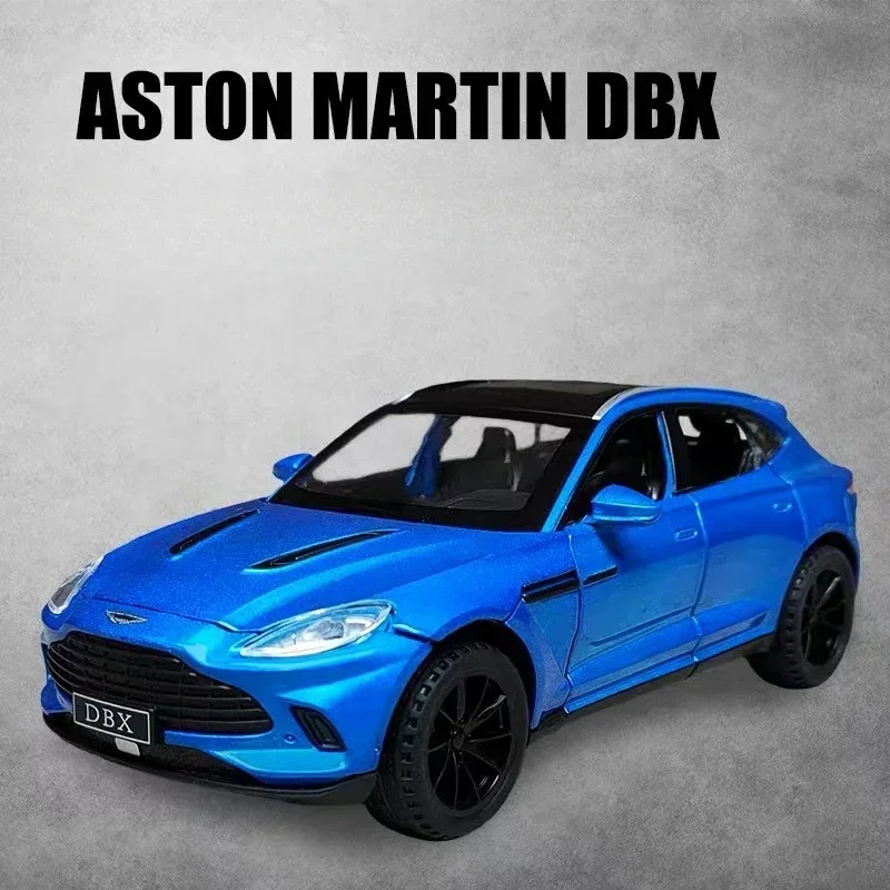 Diecast Car Model Of 1/32 Aston Martin DBX With Sound And Light Collective Miniature Voiture Children Boy Car Toy Gift Birthday