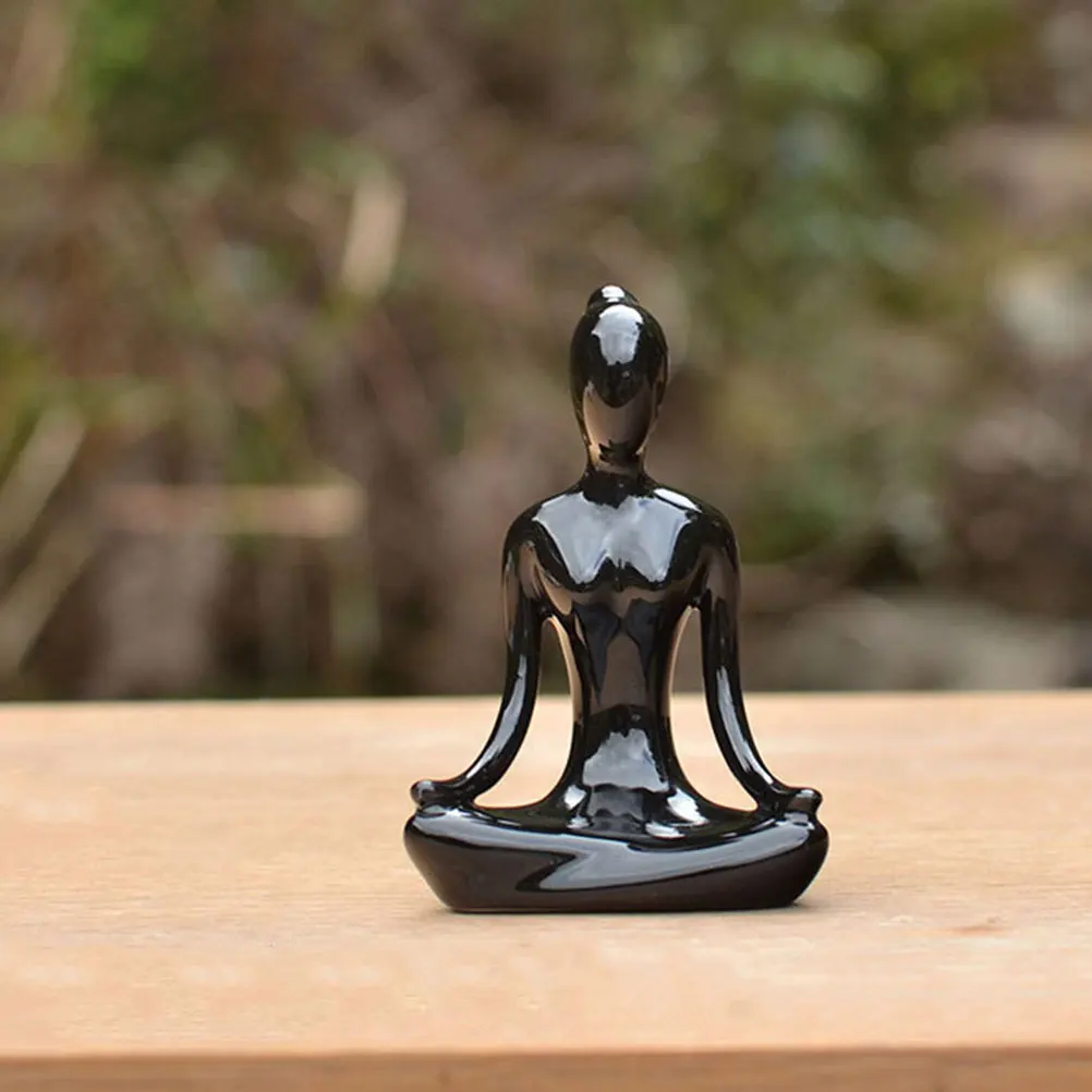 

4 Pcs Resin Crafts Modern Home Decor Yoga Figurine Decorations for Living Room Car Unique Funny Statue Accessory