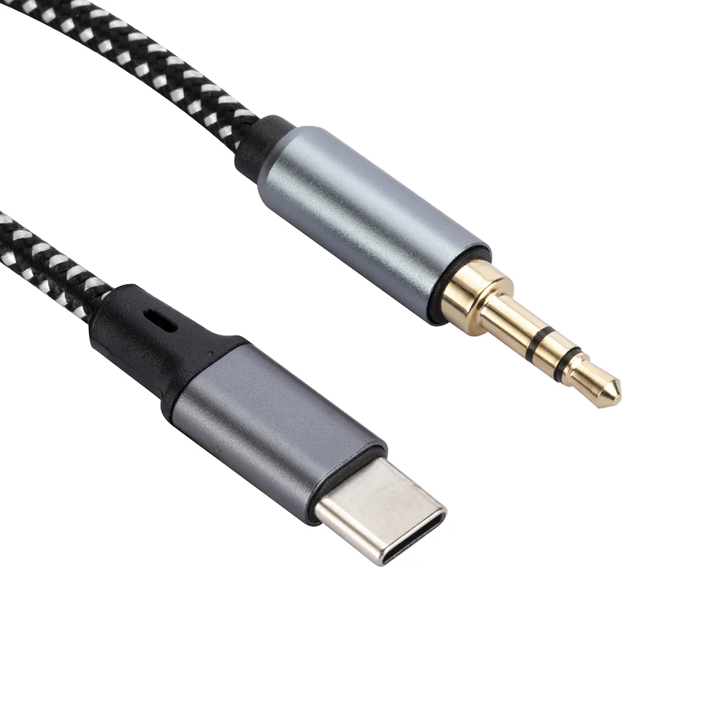 1/1.5/2 متر الصوت USB C إلى Aux دونغل كابل USB نوع C إلى 3.5 مللي متر جاك كابل الصوت آيفون 15/سامسونج غالاكسي/هواوي/ستيريو السيارة