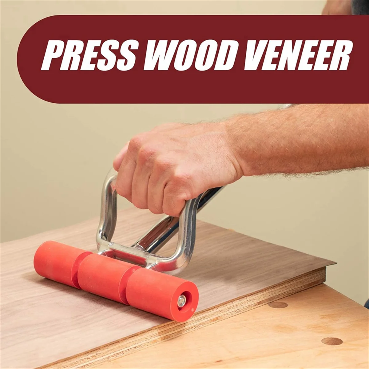 NNVC Retractable Heavy-Duty Floor and Wall Roller for Laminate, , Carpet, Tile and Wall Coverings, Extends Up to 27 Inches