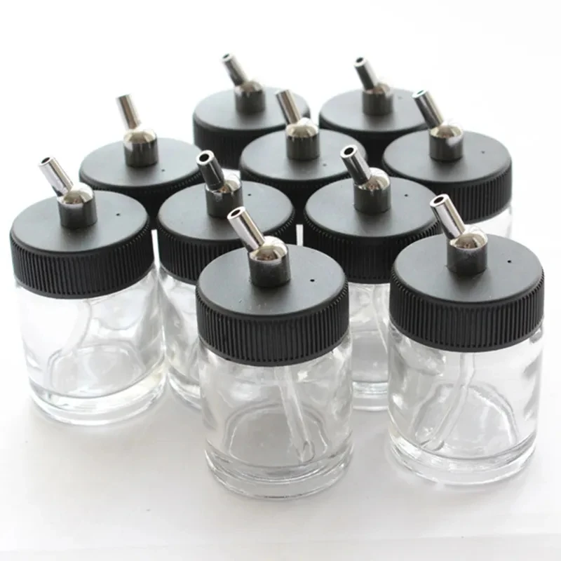 1 Stuks 22cc Glazen Airbrush Pot Fles Dual Action Airbrush Schilderij Fles Container Professionele Inkt Cup Spuitpistool Verf Pot