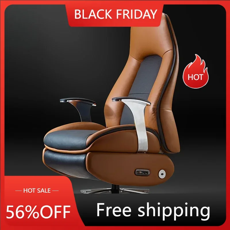 According Leather Office Boss Chair Electric Swivel Chairs Ergonomic Chair Computer Cadeira De Escritorio Gravity Shuyun Chair