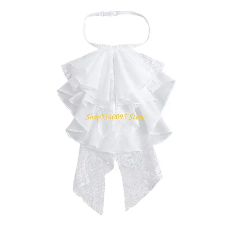 

DXAE Викторианский воротник-жабо Съемный воротник Вставка Многослойная драпировка Кружевной воротник