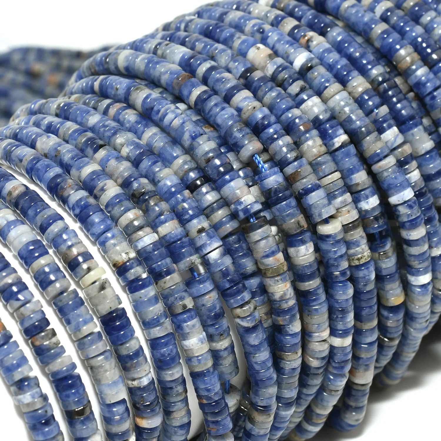 شريحة سوداليتي طبيعية خرز هيشي 4.2 ملم. سمك 1 مم - 1.5 مم #5