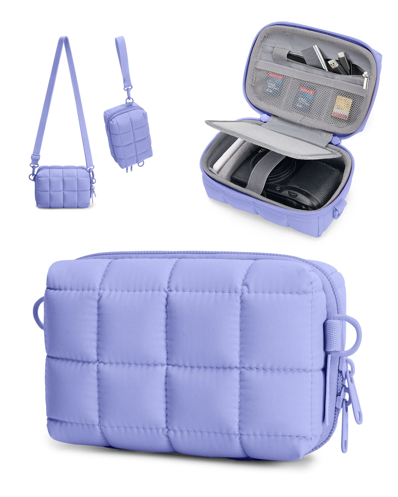 BAGSMART Kleine Digitalkameratasche, leichte, wasserdichte Fotografentaschen für Canon PowerShot Sony DSCW800 DSCW830 GoPro – Detail 20