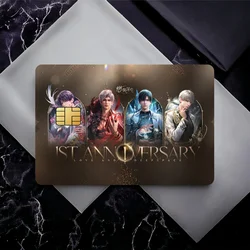 Game LOVE AND D-DEEPSPACE Bank Credit Cards Bus Pass Stickers Cool Decoration Waterproof 4PCS Card