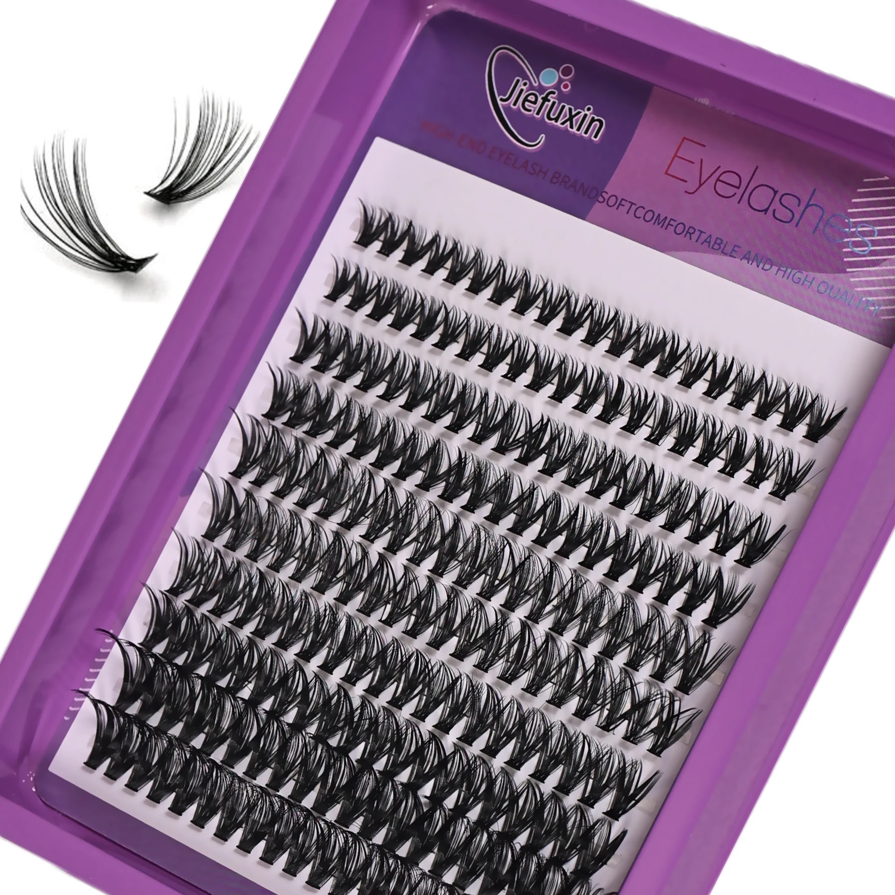 Pestañas individuales 8-16mm 200 Uds pestañas en racimo aspecto Natural bandeja mixta DIY extensión de pestañas volumen grupos de pestañas largas