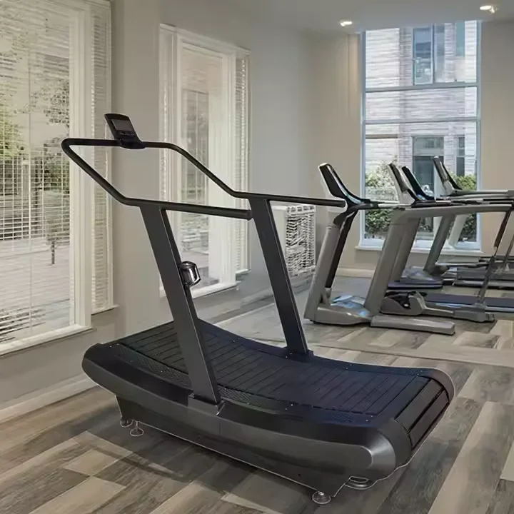 2025 تصميم جديد الصالة الرياضية التجارية المنزلية غير بالطاقة مفرغة عززت النايلون تشغيل مجلس منحني قوس شاشة LED مفرغة #4